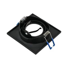 GU10 ugradna rozetna kvadratna crna Braytron Tetra (izrez 80 mm)