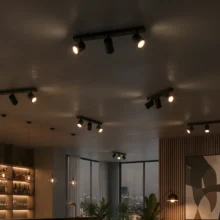GU10 nadgradni spot trostruki izdužena crna Braytron Beta