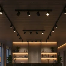 GU10 nadgradni spot četvorostruki izdužena crna Braytron Beta