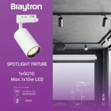 GU10 šinski reflektor monofazni bela Braytron Beta