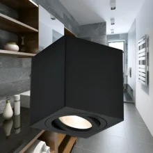 GU10 nadgradni spot kvadratna crna Braytron Gama (visina 85 mm)