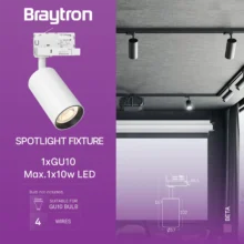 GU10 šinski reflektor trofazni bela Braytron Beta