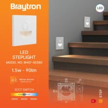 LED stepenišna svetiljka 1.5W bela sa senzorom Braytron Step