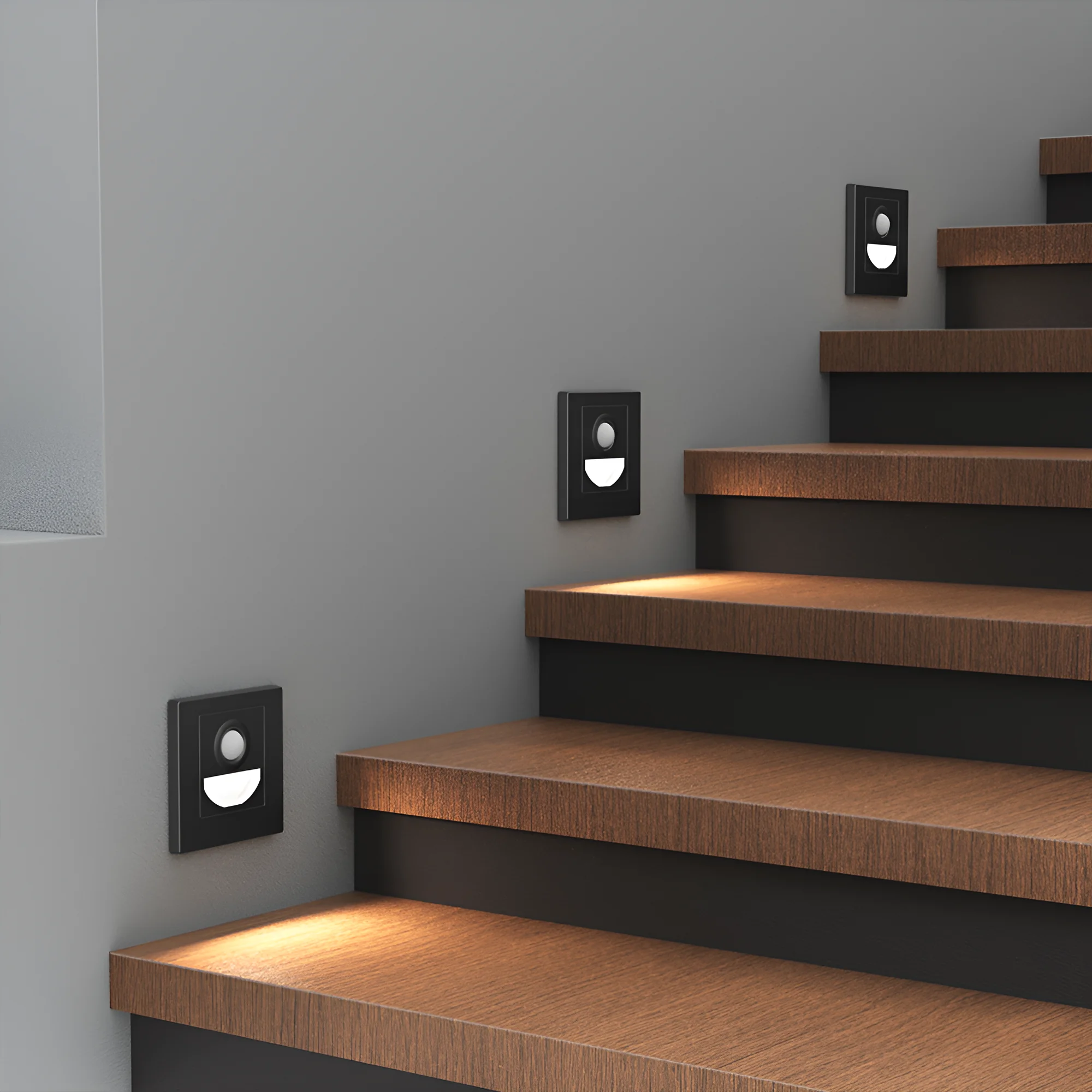 LED stepenišna svetiljka 1.5W crna sa senzorom Braytron Step