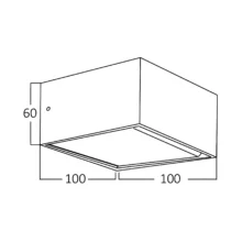 LED stepenišna svetiljka kvadratna 8W bela 3000K Braytron Step