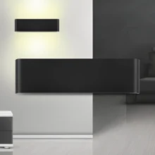 LED zidna lampa 12W crna 3000K Braytron AVVA