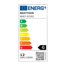 LED zidna lampa 12W crna 3000K Braytron AVVA