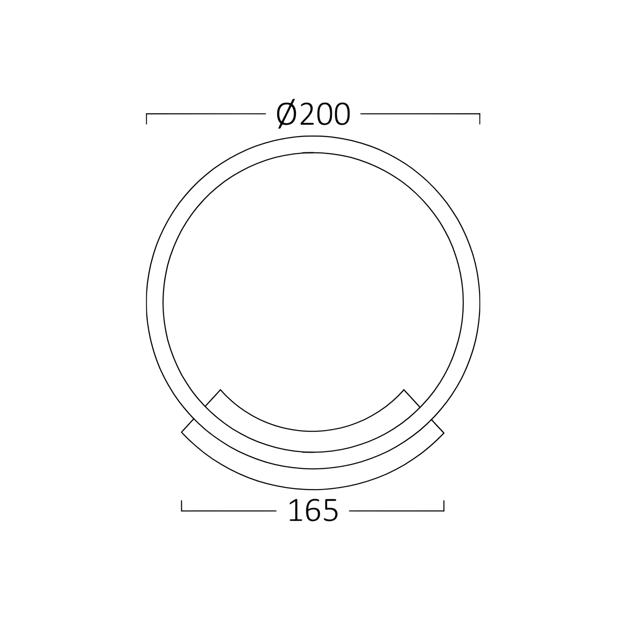 LED zidna lampa 12W crna 3000K Braytron NELA - Слика 5