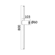 LED zidna lampa 16W zlatna 3000K Braytron TINY