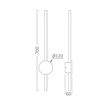 LED zidna lampa 16W crno-zlatna 3000K Braytron TINY