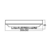 LED plafonjera kvadratna 260×260 20W 6500K IP44 Braytron Jade