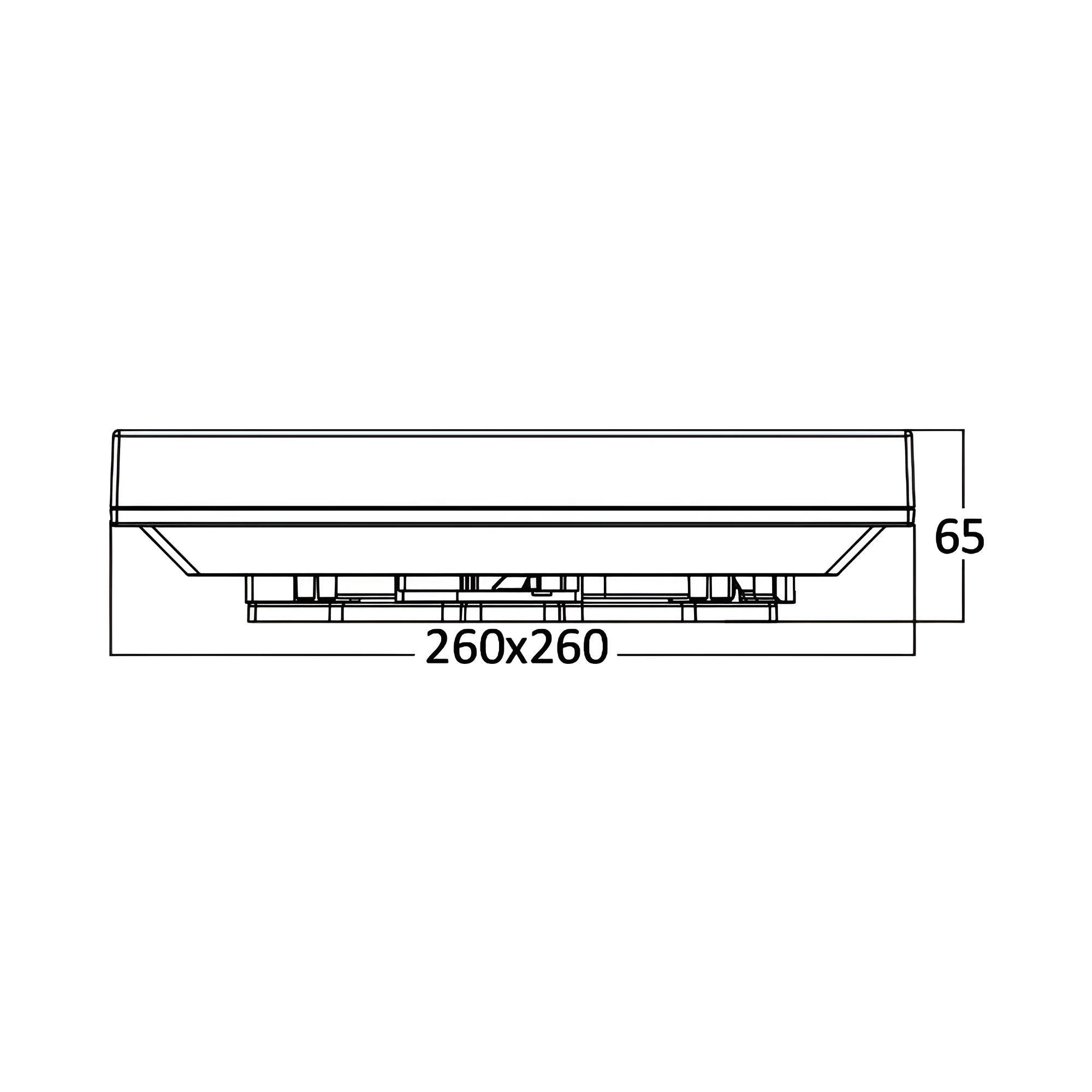 LED plafonjera kvadratna 260x260 20W 6500K IP44 Braytron Jade - Слика 5
