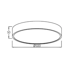 LED plafonjera okrugla Ø500 45W CCT bela Braytron Blade