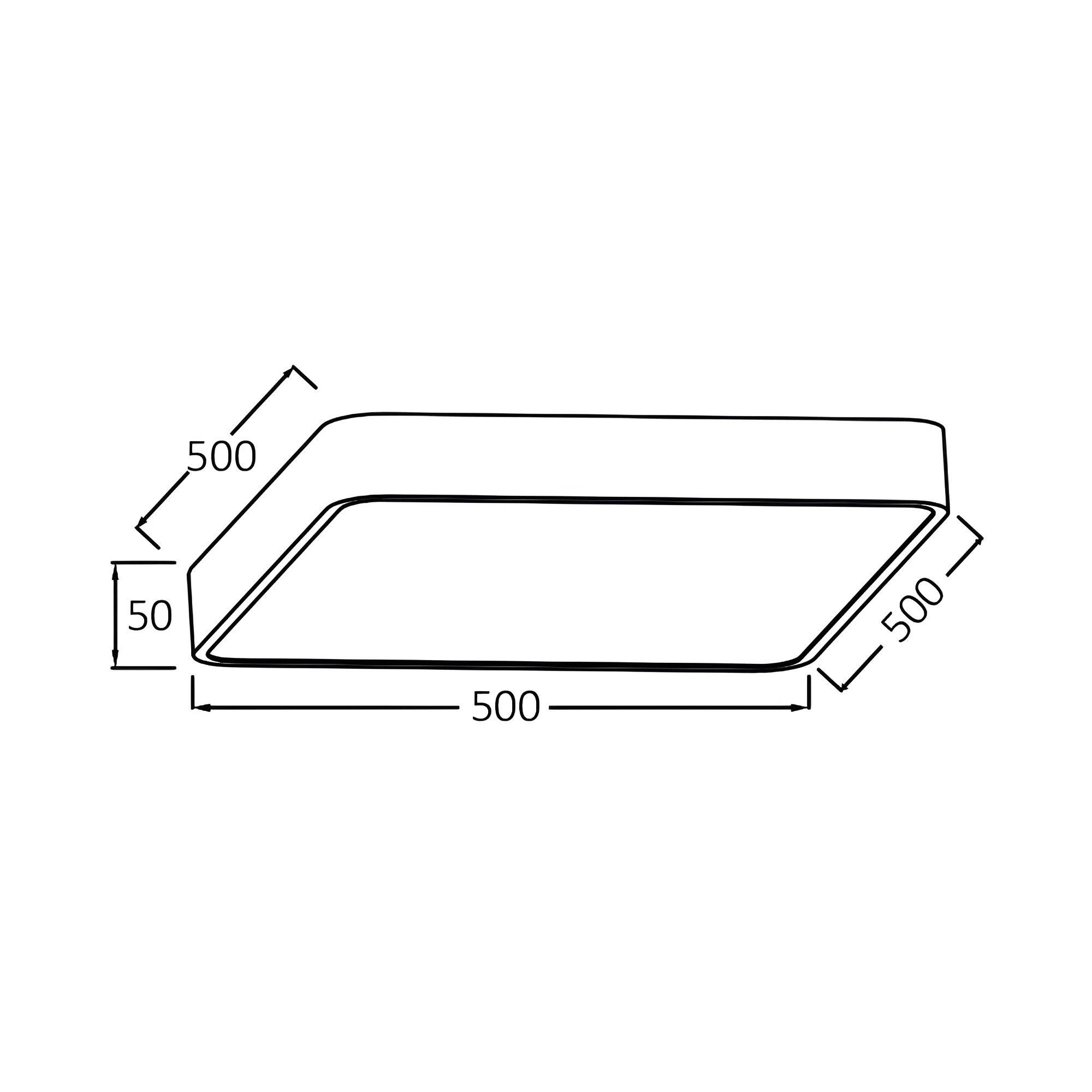 LED plafonjera kvadratna 500x500 45W CCT drvo (imitacija) sa daljinskim Braytron Blade - Slika 5