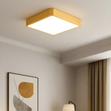 LED plafonjera kvadratna 400×400 36W CCT zlatna Braytron Blade