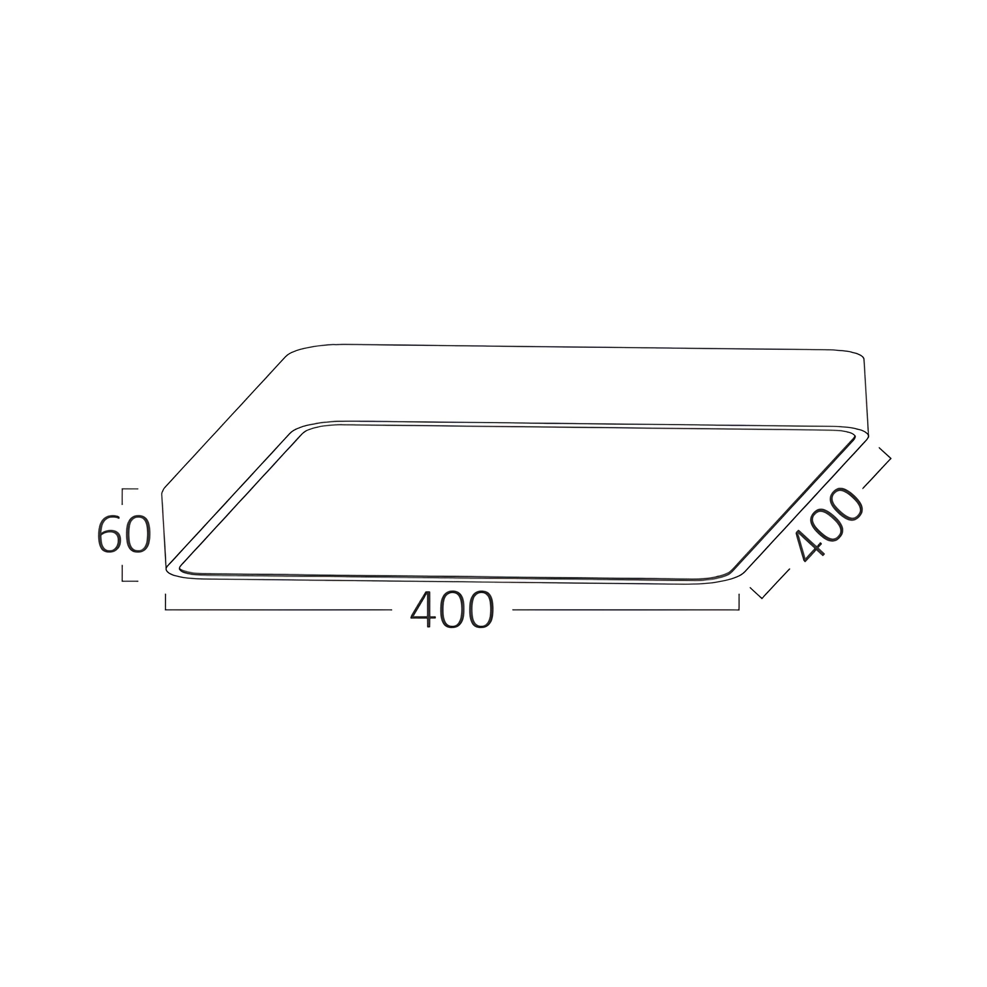 LED plafonjera kvadratna 400x400 36W CCT zlatna Braytron Blade - Slika 7