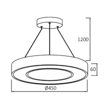 Braytron Blade viseća LED svetiljka okrugla 36 W CCT Crna