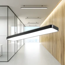 LED plafonjera pravougaona 1200×200 45W CCT crna Braytron Blade
