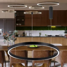 Braytron Lina viseća LED svetiljka okrugla 35 W CCT Crna
