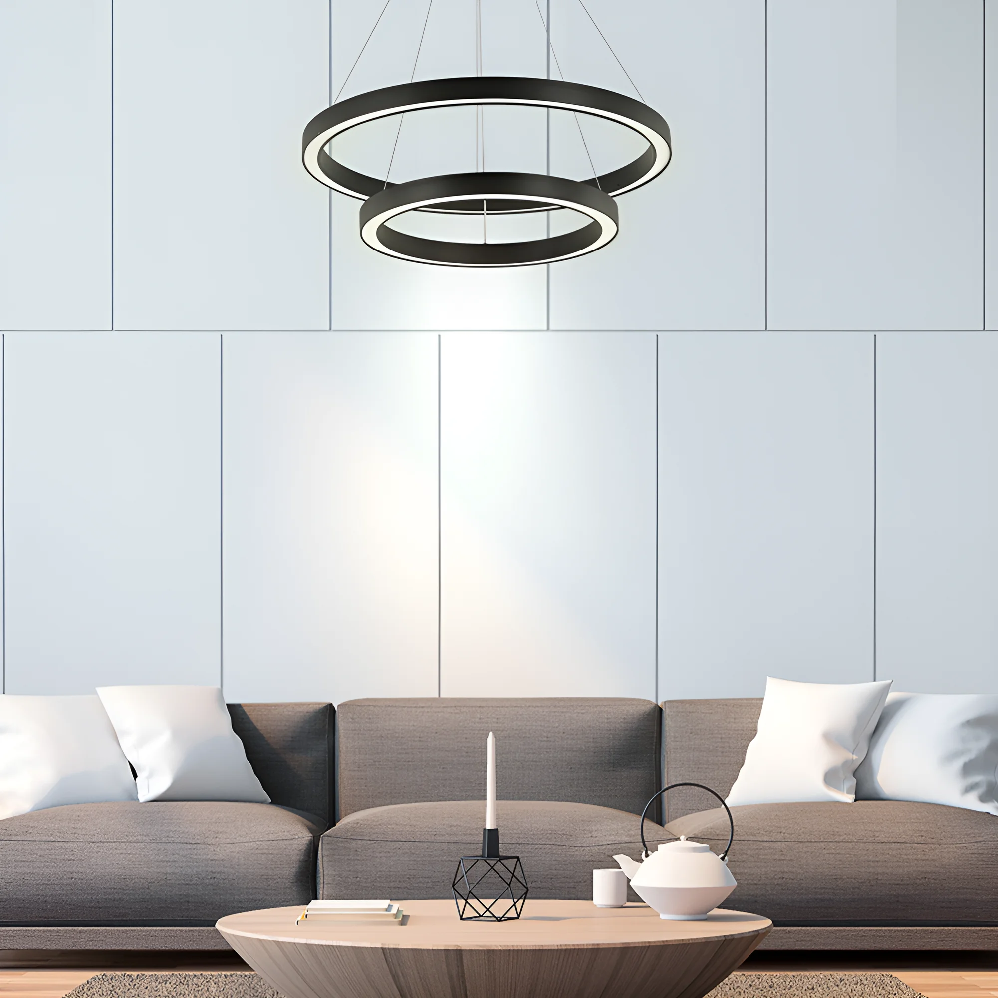 Braytron Lina viseca LED svetiljka okrugla 65 W CCT Bela