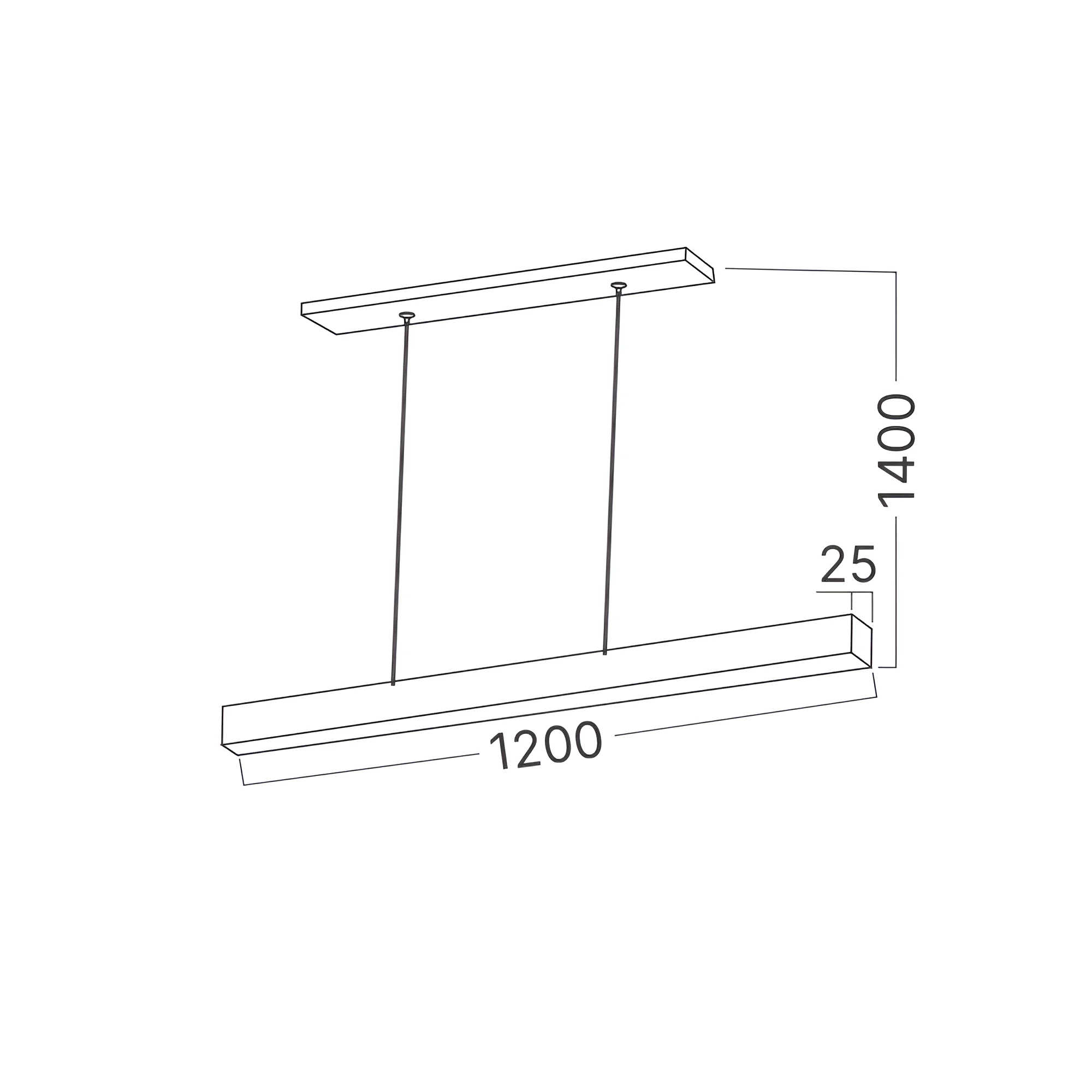 Viseća LED lampa linijska 30W CCT bela Braytron Lina - Slika 5