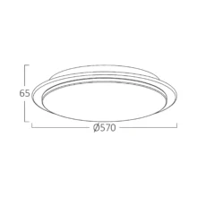 LED plafonjera okrugla Ø570 44W CCT IP20 Braytron Jade