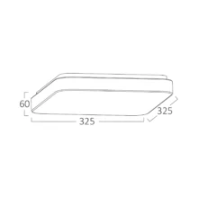 LED plafonjera kvadratna 325×325 24W CCT IP20 Braytron Jade