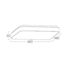 LED plafonjera kvadratna 480×480 44W CCT IP20 Braytron Jade