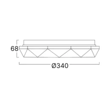 LED plafonjera okrugla Ø340 24W CCT IP20 Braytron Jade