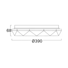 LED plafonjera okrugla Ø390 36W CCT IP20 Braytron Jade