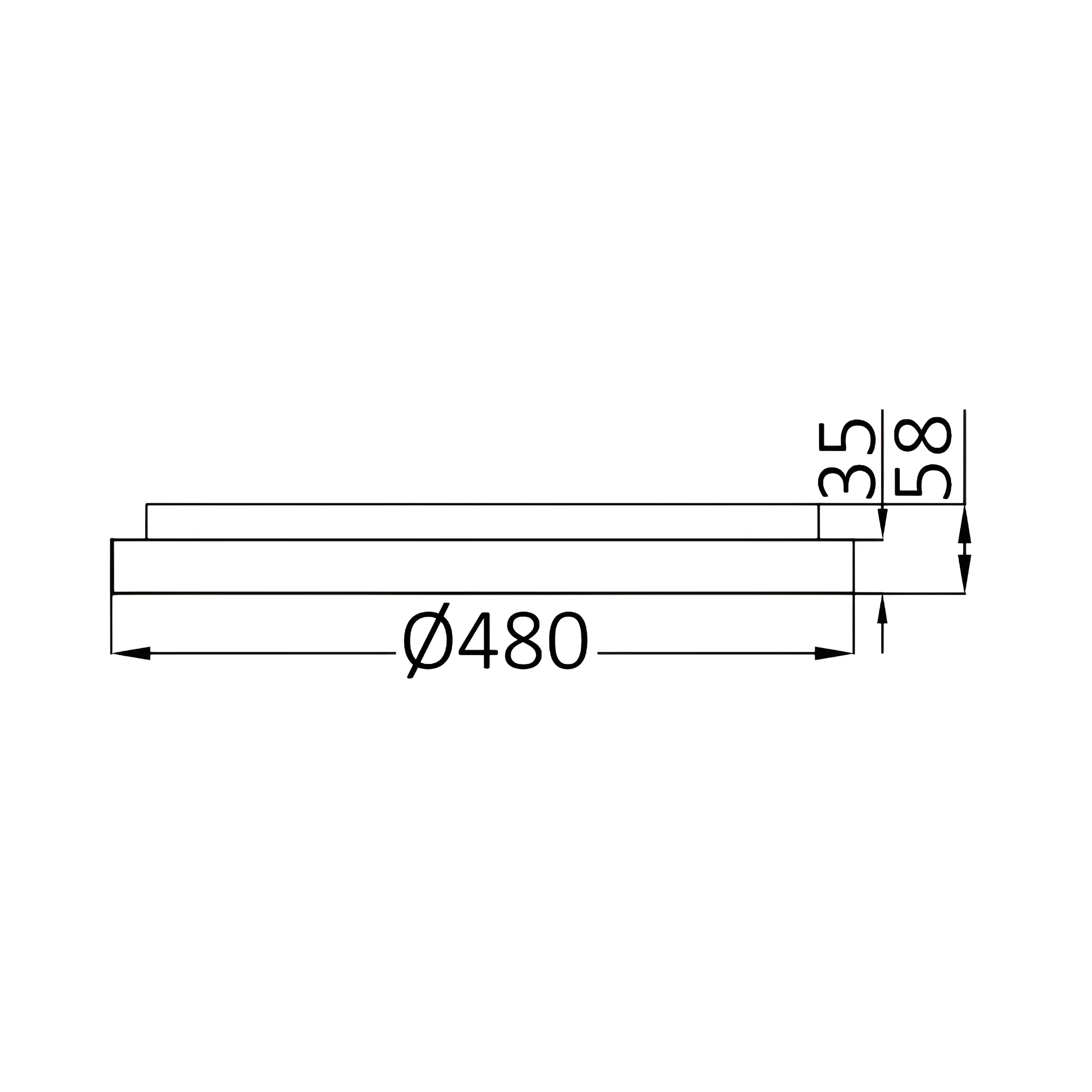 LED plafonjera okrugla Ø480 36W CCT crna IP20 Braytron Bella - Slika 6