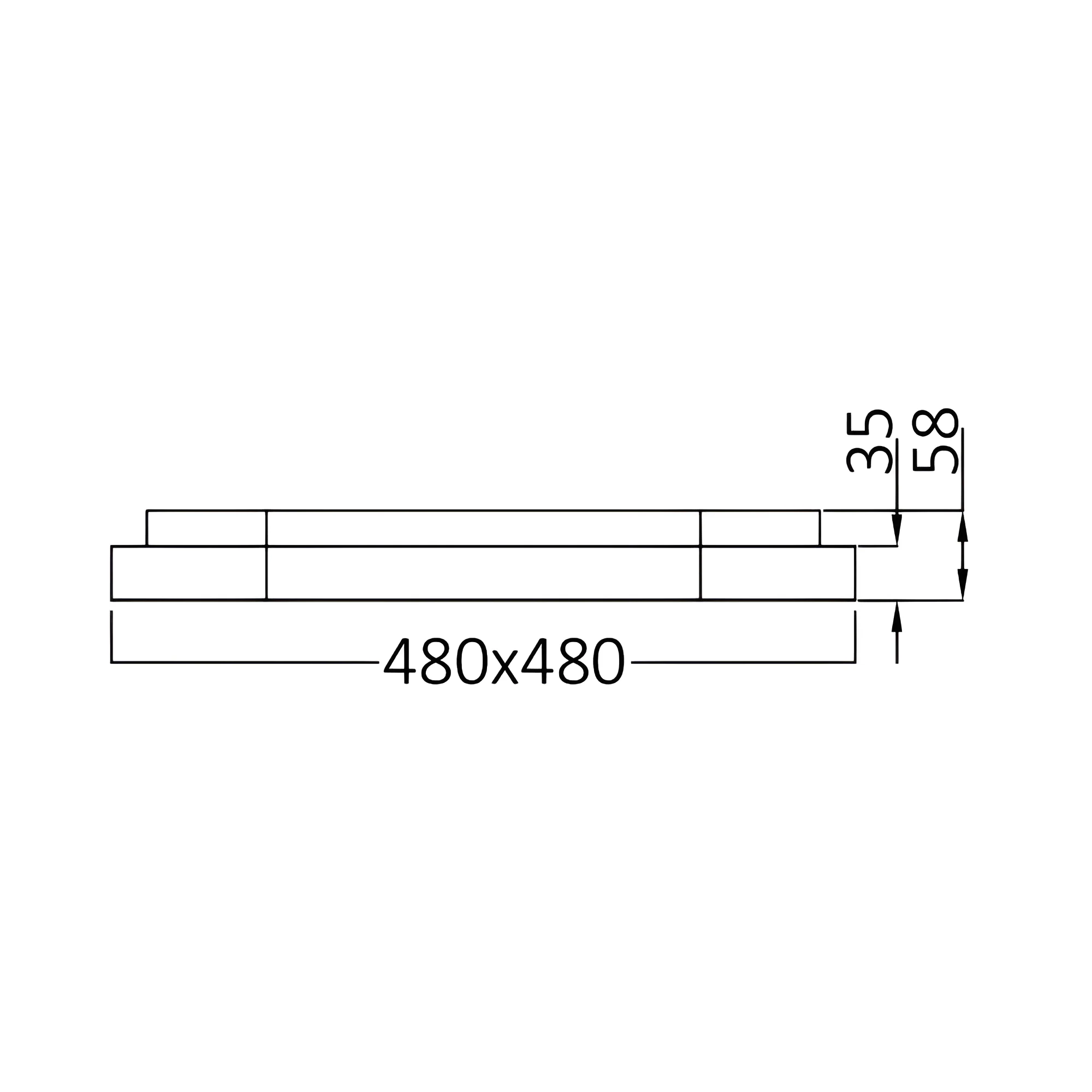 LED plafonjera kvadratna 480x480 36W CCT crna IP20 Braytron Bella - Slika 6