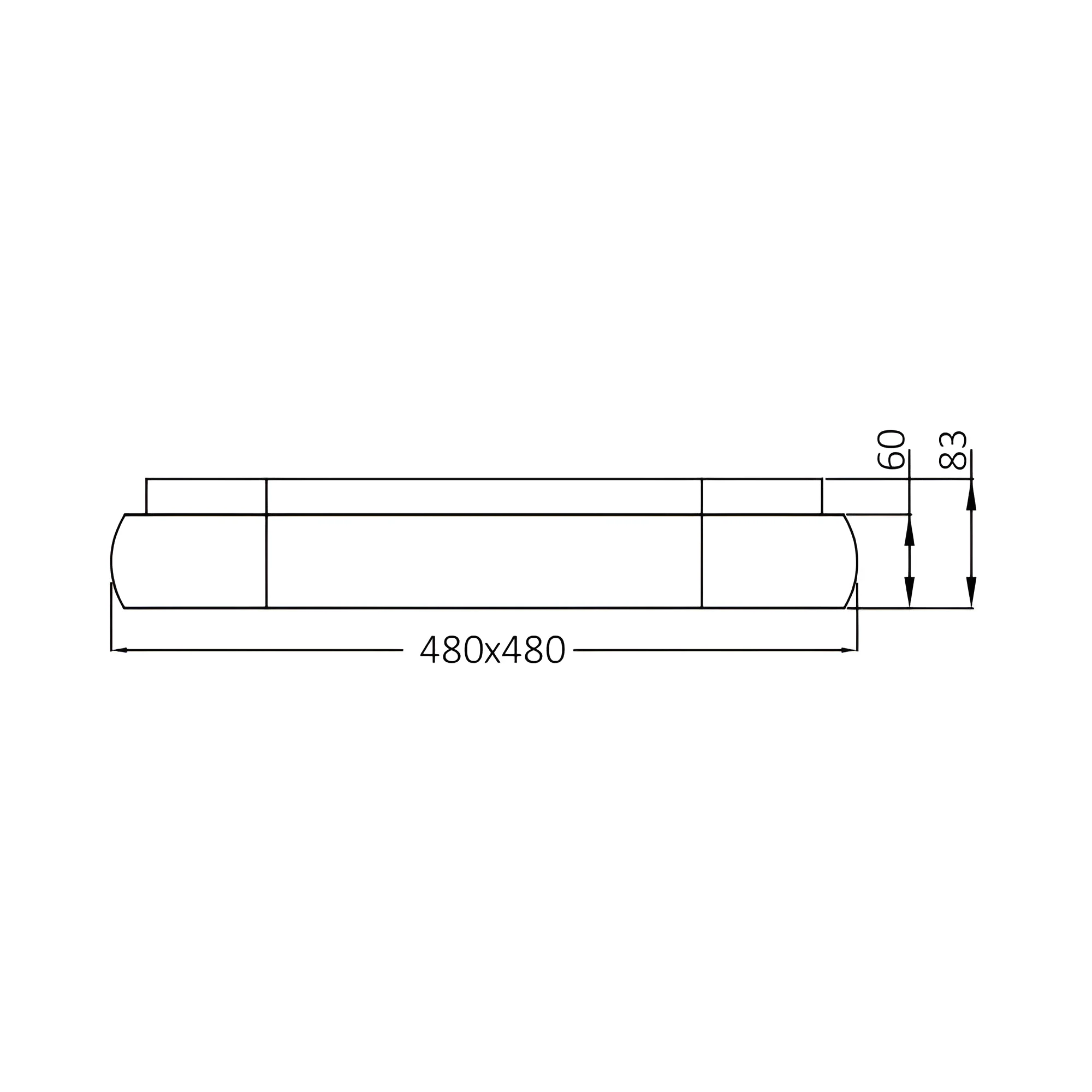 LED plafonjera kvadratna 480x480 36W CCT crna IP20 Braytron Bella II - Slika 6