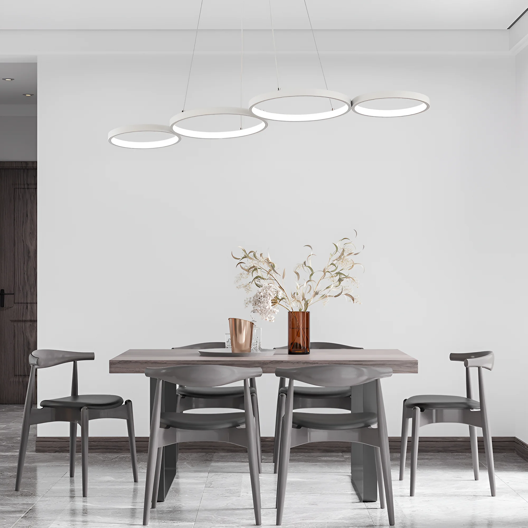 Viseća LED lampa 60W CCT bela sa daljinskim Braytron Nela