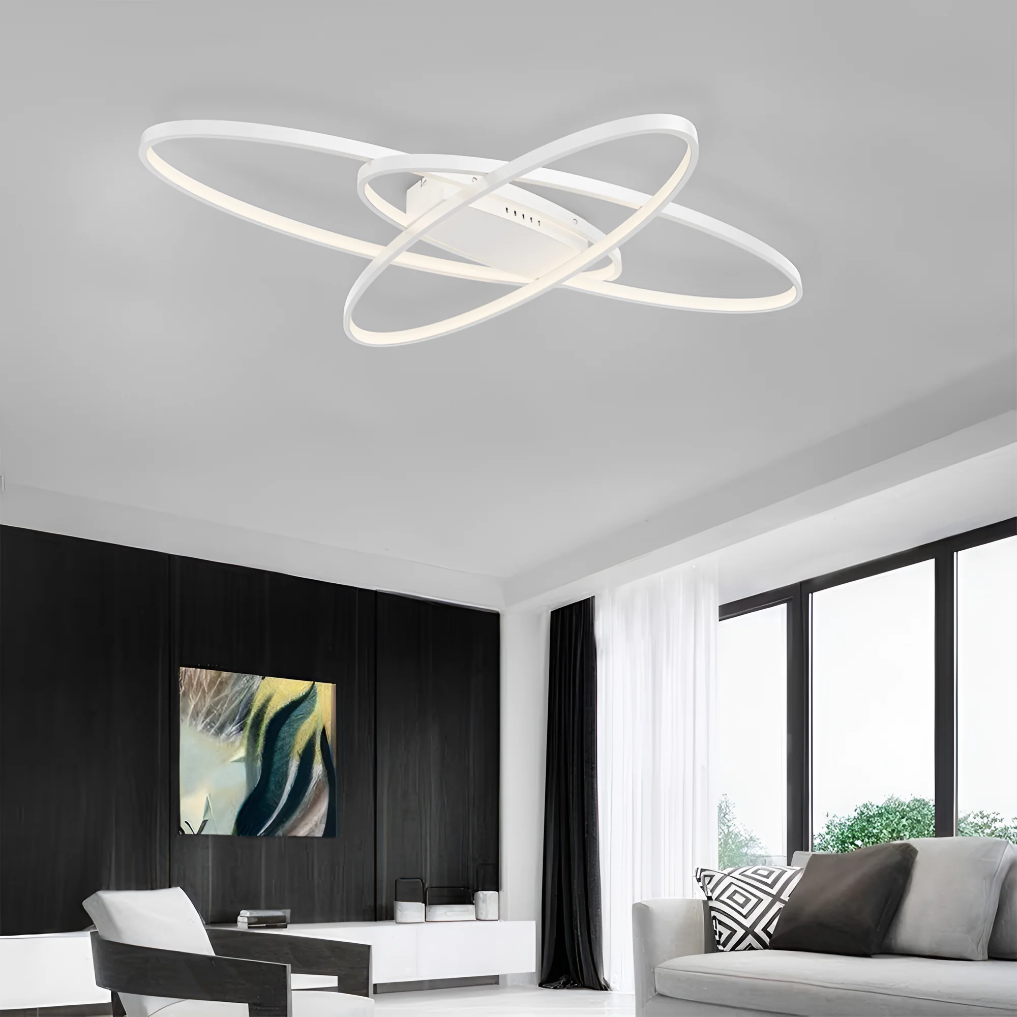 LED plafonjera 72W CCT bela sa daljinskim IP20 Braytron Nela