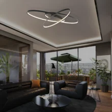 LED plafonjera 72W CCT crna sa daljinskim IP20 Braytron Nela