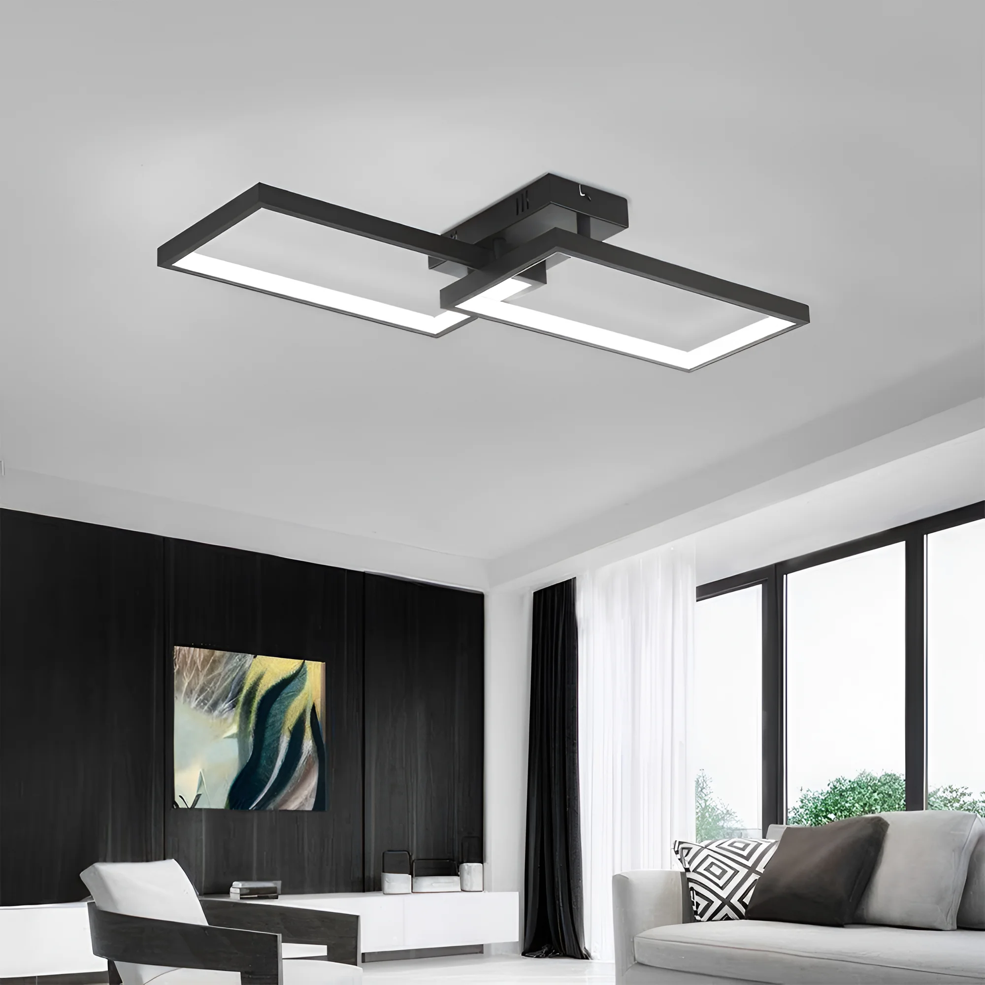 LED plafonjera 40W CCT crna sa daljinskim IP20 Braytron Nela