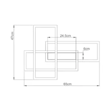 LED plafonjera 65W CCT bela sa daljinskim IP20 Braytron Nela