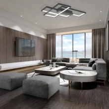LED plafonjera 65W CCT crna sa daljinskim IP20 Braytron Nela II