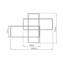 LED plafonjera 80W CCT crna sa daljinskim IP20 Braytron Nela
