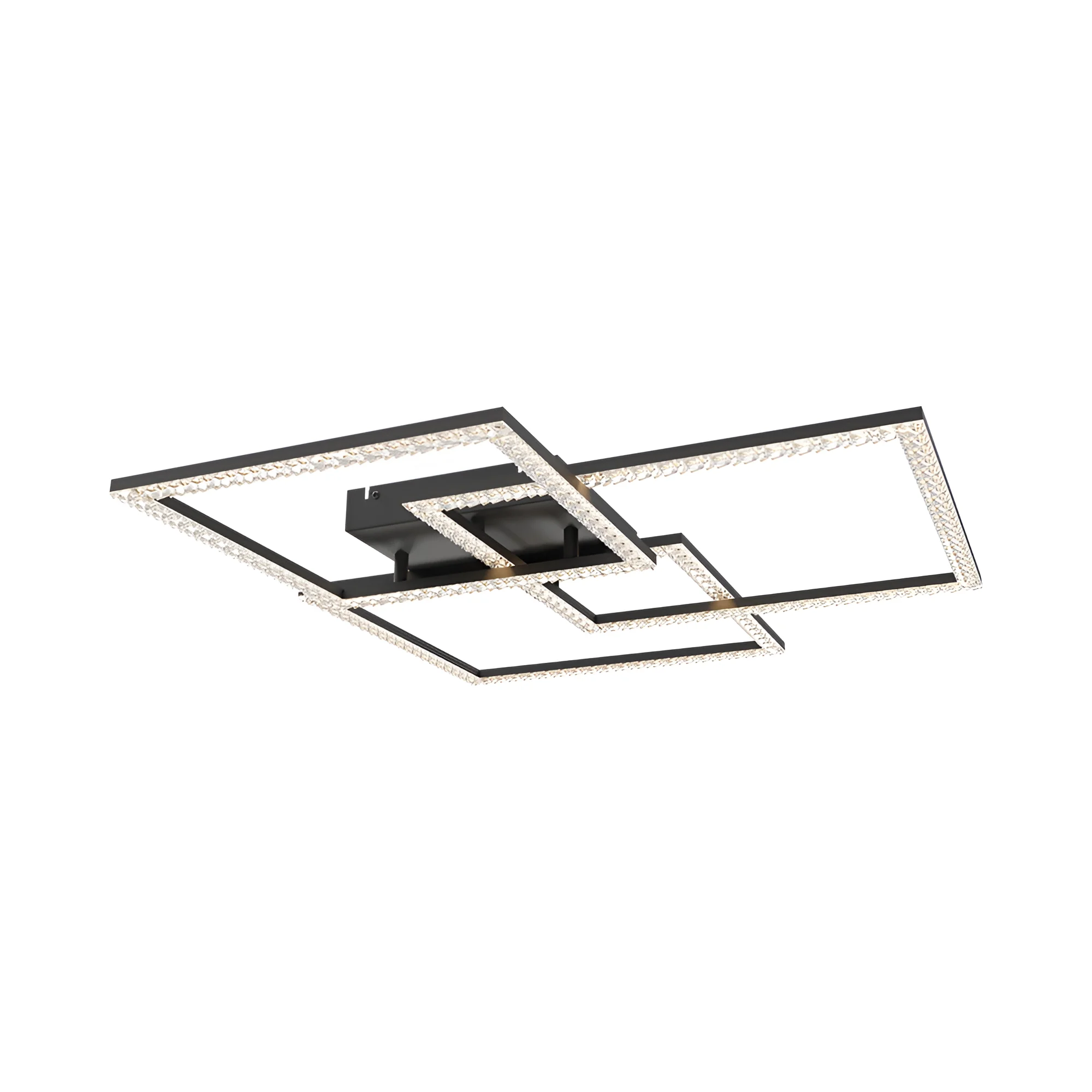 LED plafonjera kristalna 80W CCT crna sa daljinskim IP20 Braytron Crystal