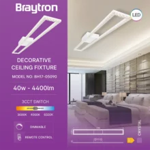 LED plafonjera kristalna 40W CCT bela sa daljinskim IP20 Braytron Crystal