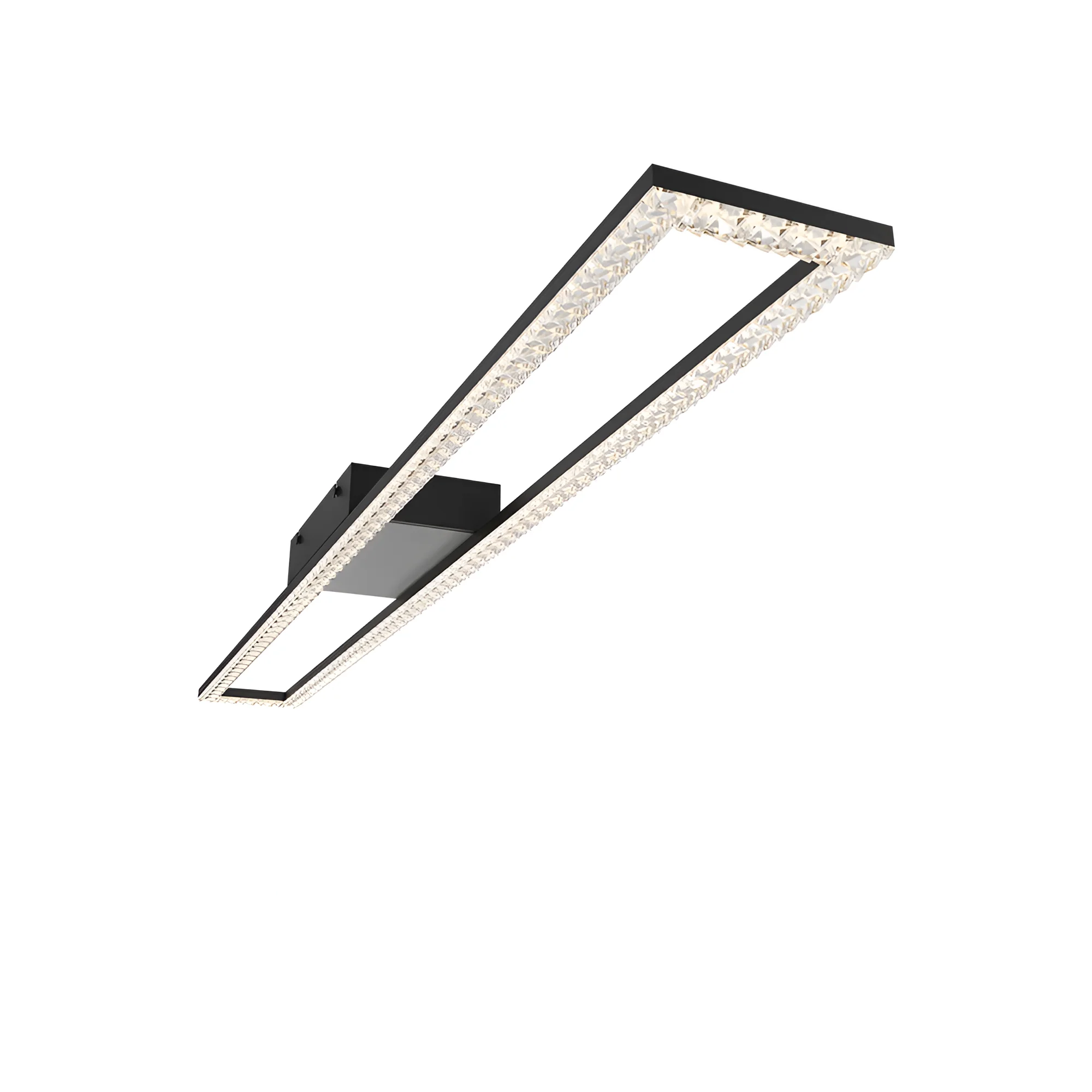 LED plafonjera kristalna 40W CCT crna sa daljinskim IP20 Braytron Crystal