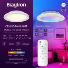 LED plafonski ventilator 450 mm 24W Braytron Fancy