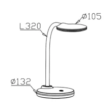 LED stona lampa 4,5W 5000K plava Braytron DeskLine