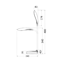 LED stona lampa 5W 5000K bela Braytron DeskLine