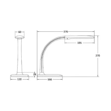LED stona lampa 7W 5000K crna Braytron DeskLine