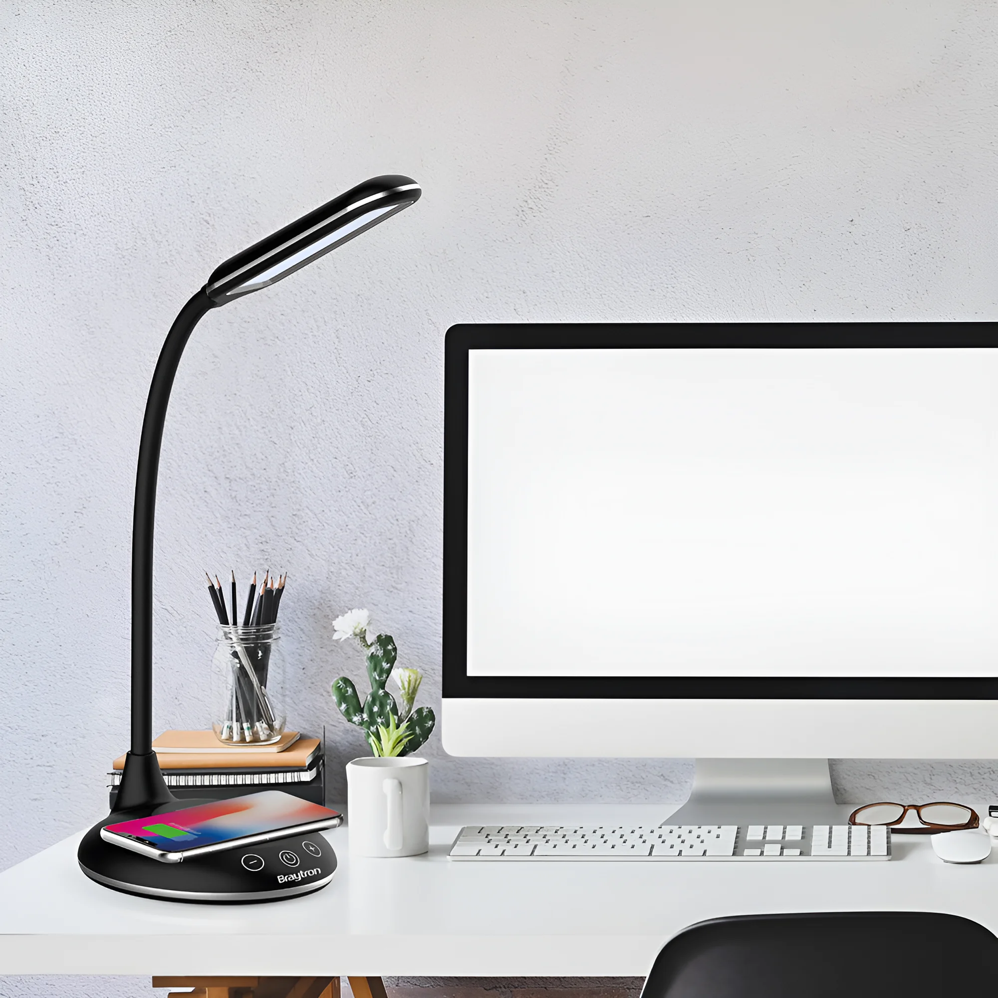 LED stona lampa 5W CCT crna Braytron DeskLine II