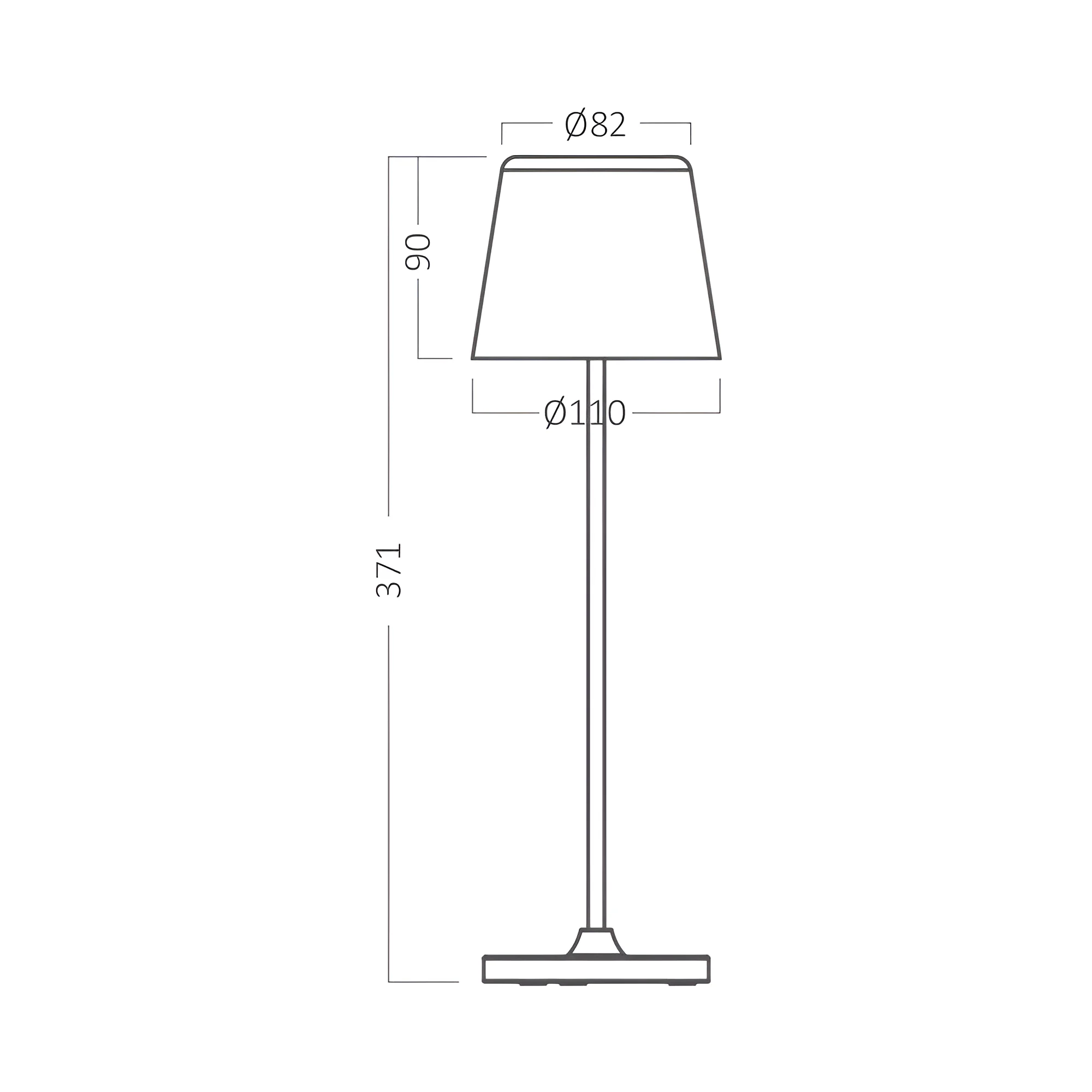 Punjiva LED stona lampa 3W 3000K crna Braytron Tower - Слика 5