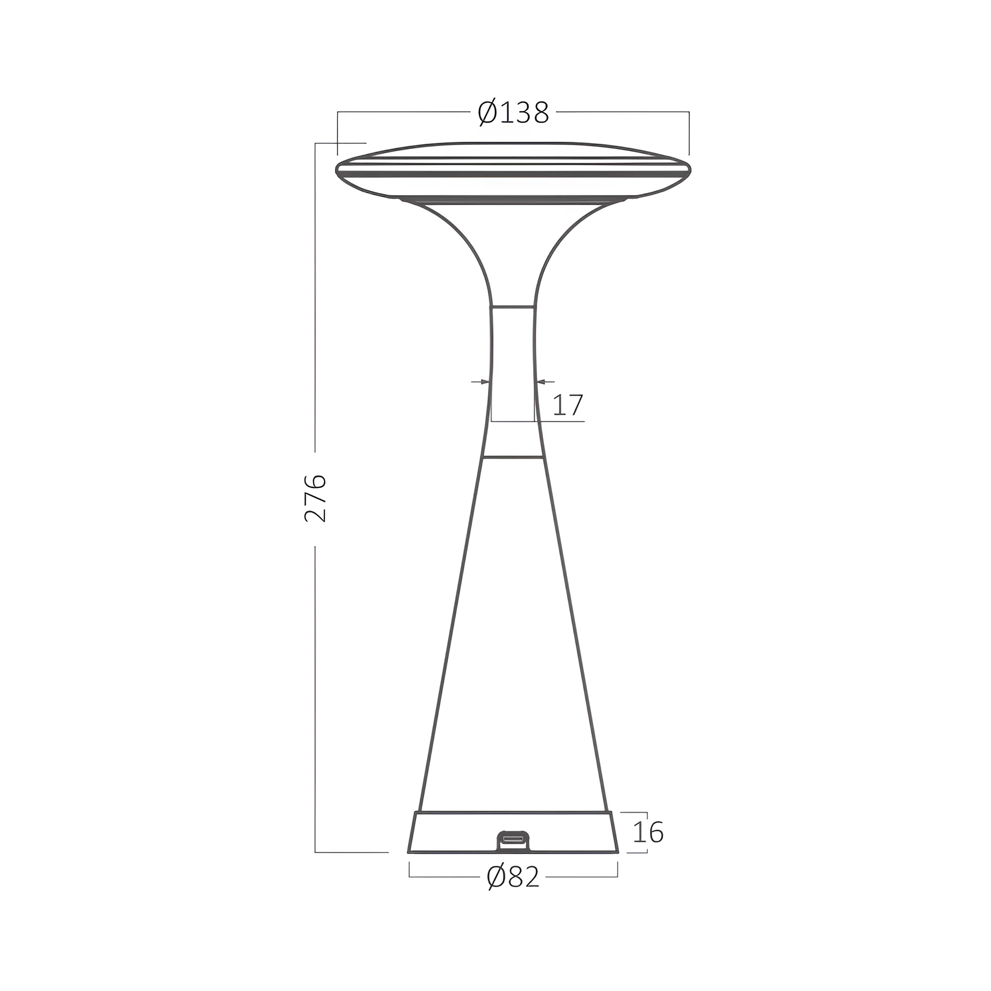 Punjiva LED stona lampa 3W CCT zelena Braytron Tower - Слика 5